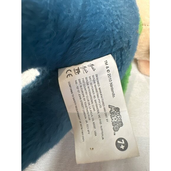 Super Mario Luigi Plush Toy 8" Nintendo Official 2010 Green & Blue Collectible - Picture 3 of 4